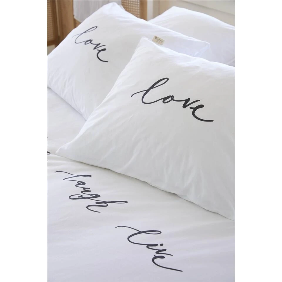Walra - Dekbedovertrek Lively Love - 240x220 Cm - Wit - Afbeelding 2