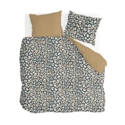 Byrklund - Dekbedovertrek Lazy Leopard - 200x220 Cm - Okergeel