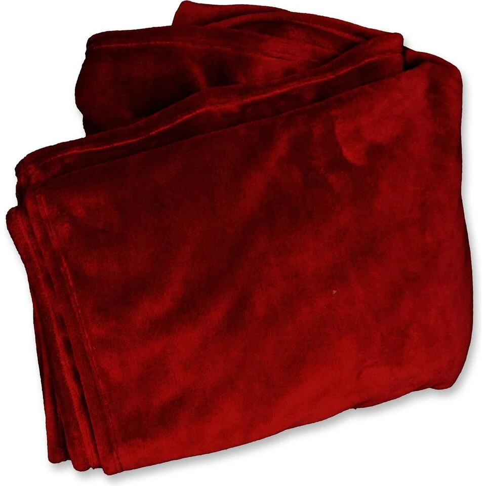 Unique Living - Fleece Plaid Enzo -130x180 Cm - Rood - Afbeelding 2