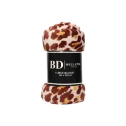 Bellatio Design Plaid - Fleece Deken - Panter Dieren Print - 120 X 160 Cm