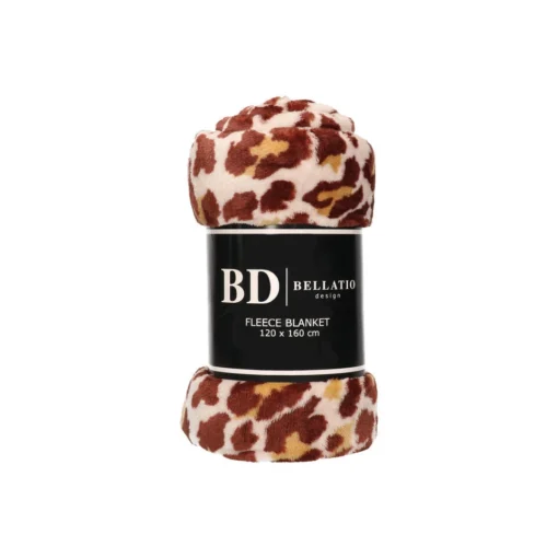 Bellatio Design Plaid - Fleece Deken - Panter Dieren Print - 120 X 160 Cm -Beddengoed Winkel 1000020250