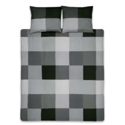 Ten Cate Katoenen Lits Jumeaux Dekbedovertrek - 240x200/220 - Block Antraciet
