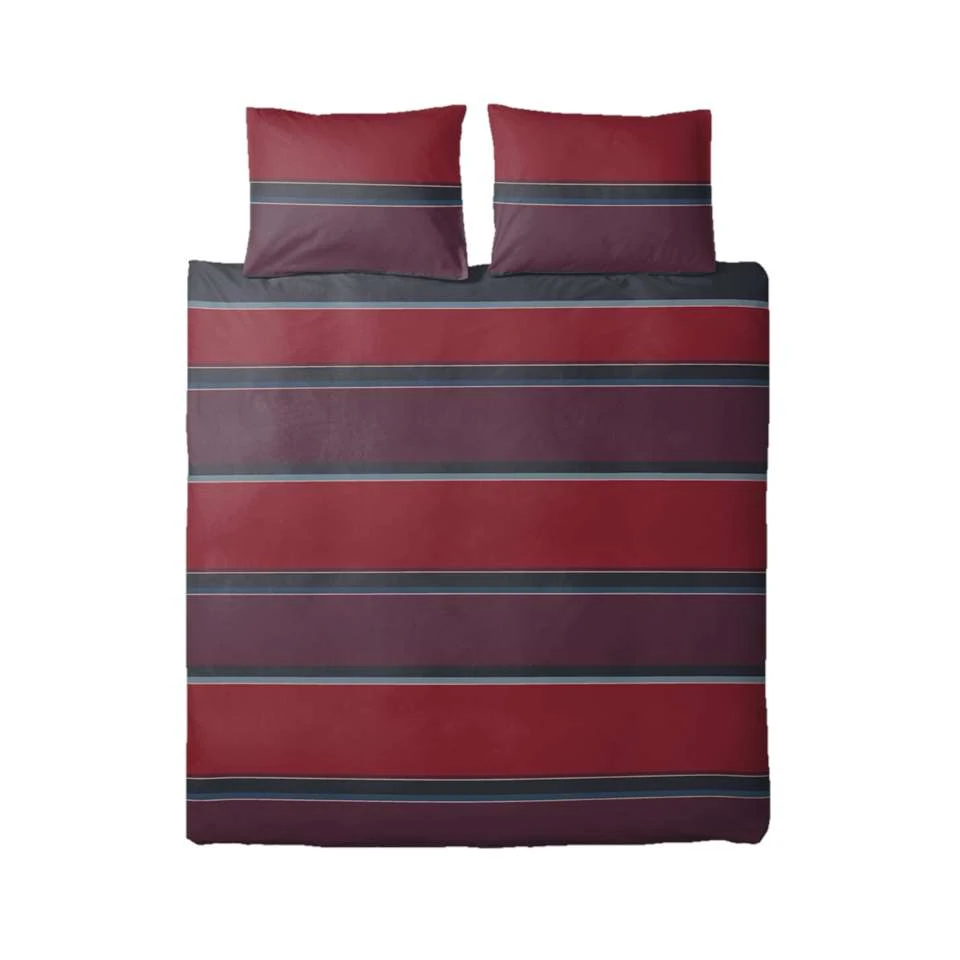 Ten Cate Katoenen Lits Jumeaux Dekbedovertrek - 240x200/220 - Thor Rood - Afbeelding 2