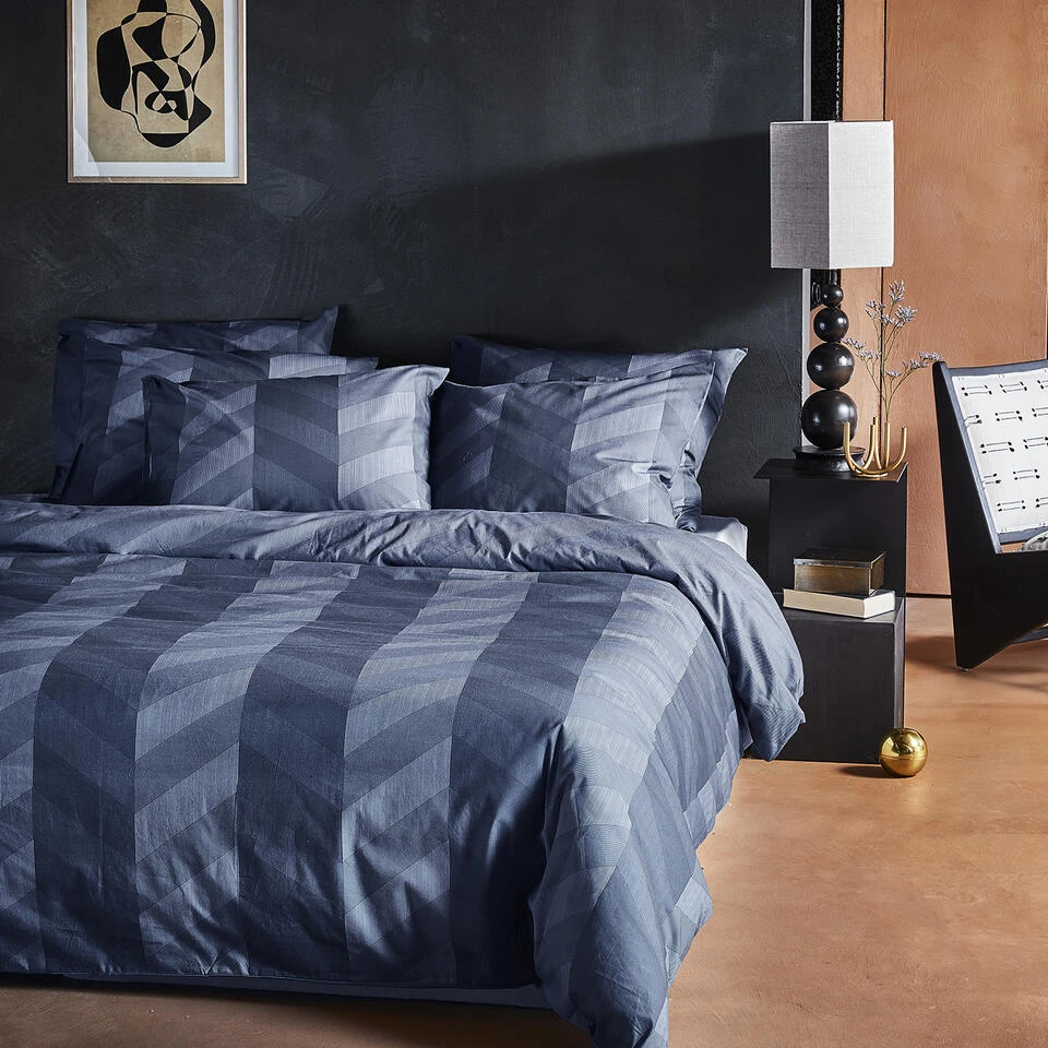 Damai Dekbedovertrek Atomy - Bio Satijn - 240x200/220 Cm - Graphite - Afbeelding 3