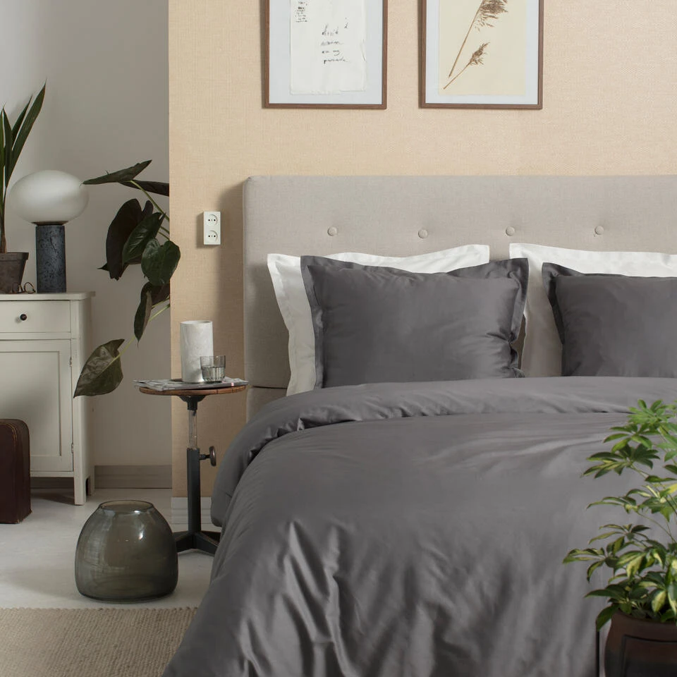 Cinderella Dekbedovertrek Satijn - 260x200/220 Cm - Antraciet - Afbeelding 2