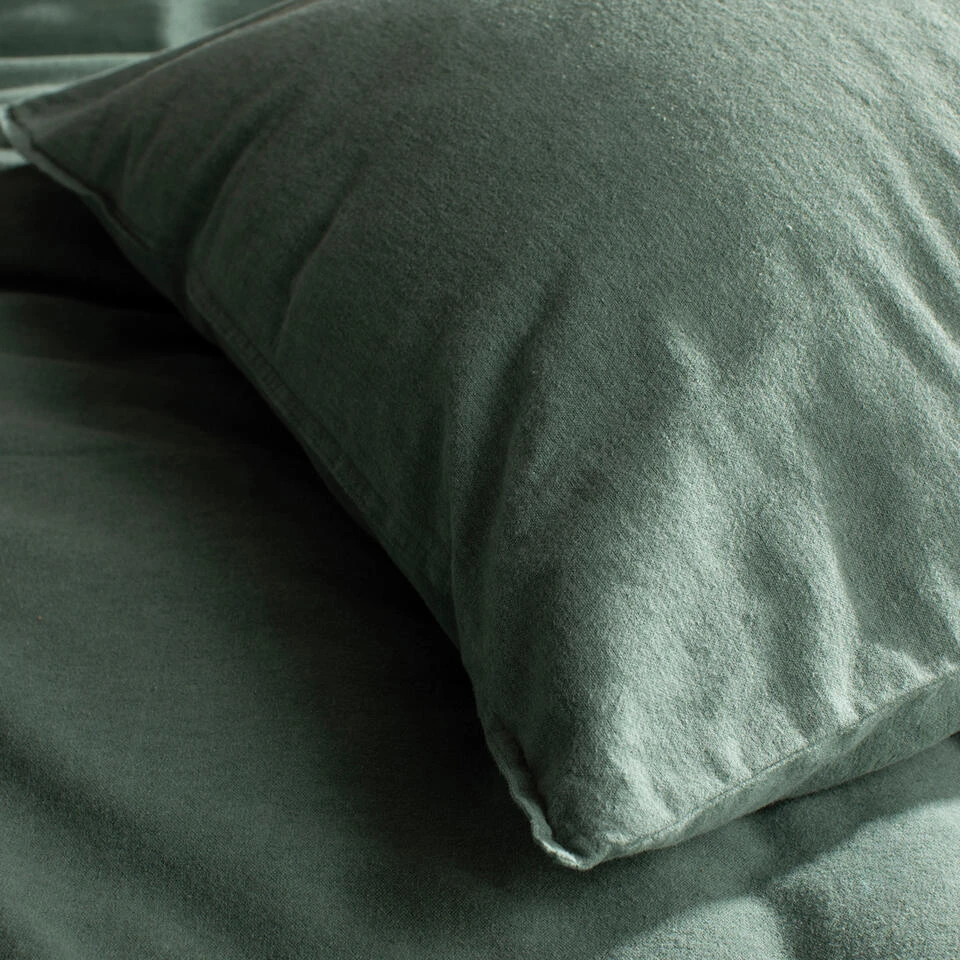 Damai Dekbedovertrek Flanel - 260 X 200/220cm - Groen - Afbeelding 3