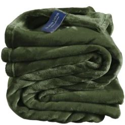 De Witte Lietaer Fleece Deken Cosy Khaki - 150 X 200 Cm - Groen