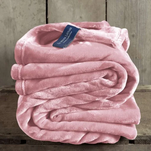 De Witte Lietaer Fleece Deken Cosy Dusty Rose - 150 X 200 Cm - Roze - Afbeelding 3