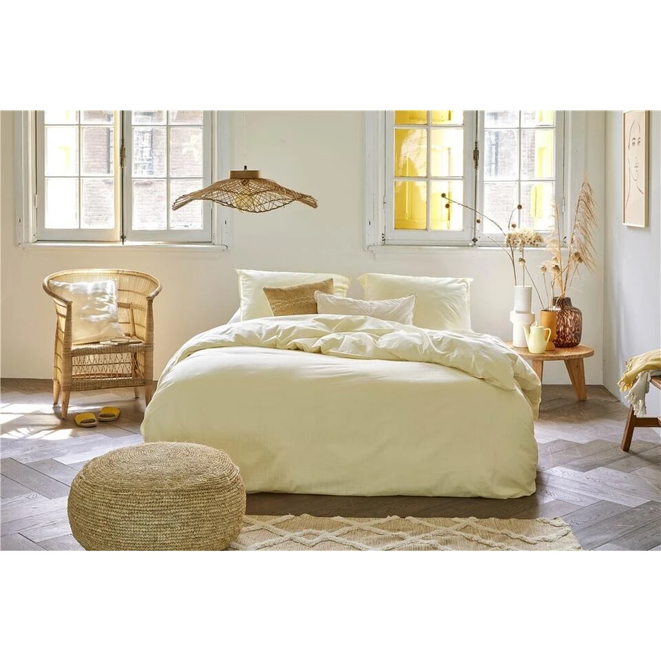 Walra - Dekbedovertrek Vintage Cotton - 140x220 Cm - Geel - Afbeelding 4