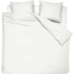 Damai Dekbedovertrek Organic Satijn Ivory-1-persoons (140 X 200/220 Cm)