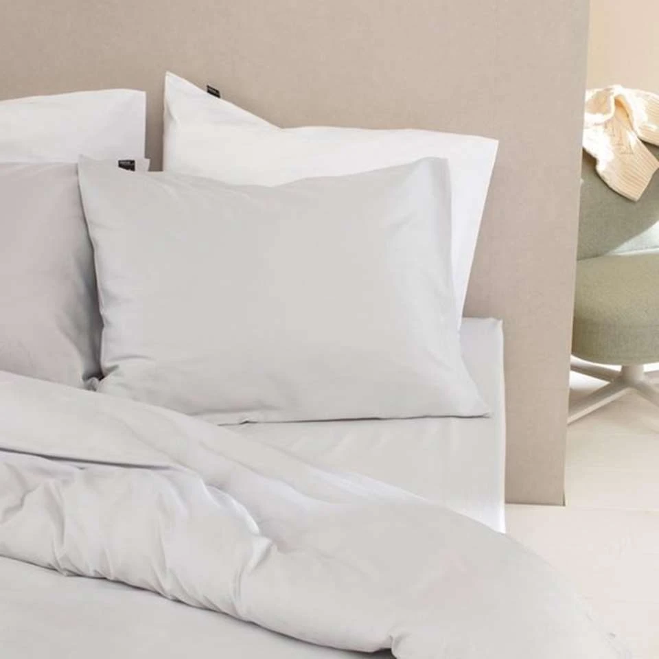 Damai Dekbedovertrek Organic Satijn Light Grey-Lits-jumeaux (260 X 200/220 Cm) - Afbeelding 2