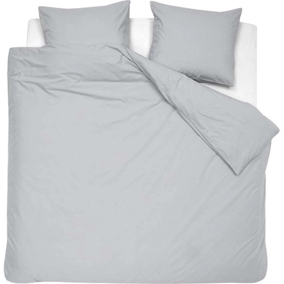 Damai Dekbedovertrek Organic Satijn Light Grey-Lits-jumeaux (260 X 200/220 Cm)