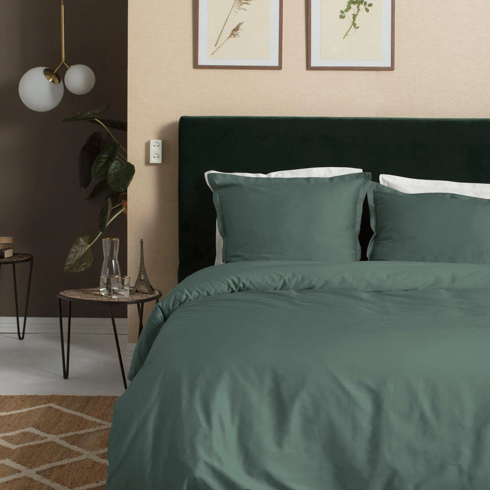 Cinderella Dekbedovertrek Sundays - Satijn - 260x200/220 Cm - Green - Afbeelding 2