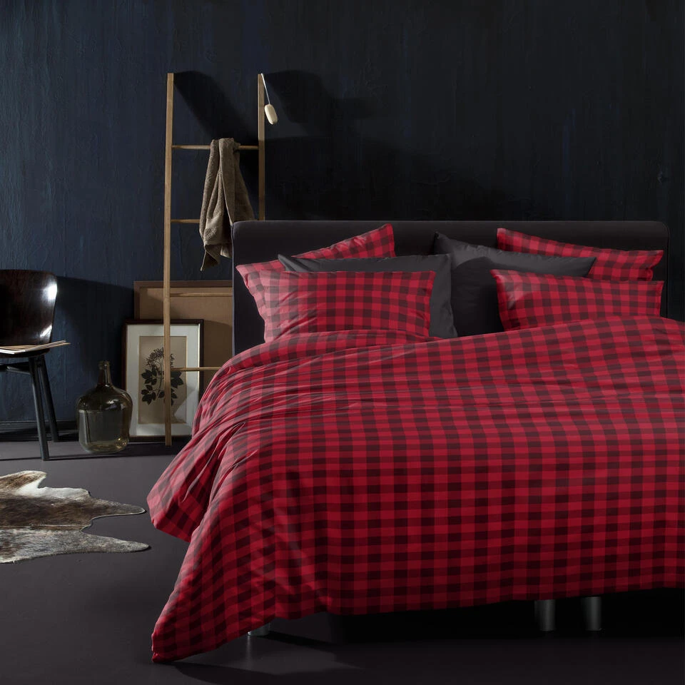 Damai Dekbedovertrek Flanel - 260 X 200/220cm - Rood - Afbeelding 2