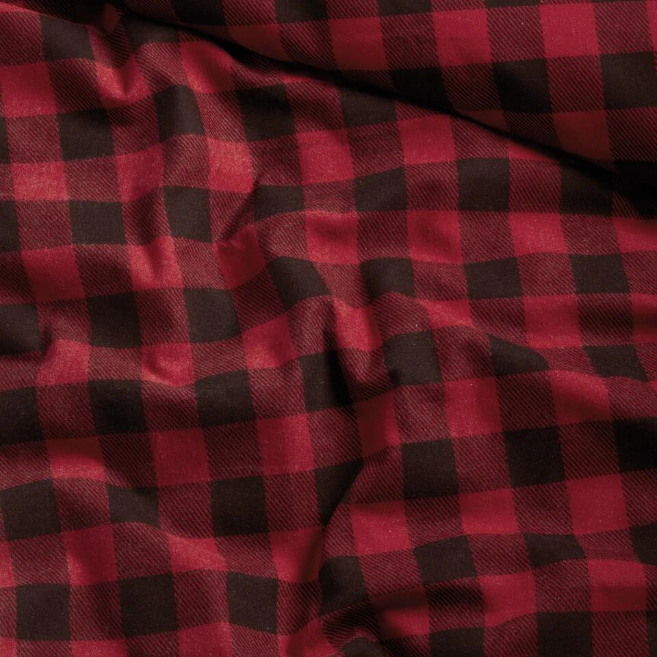 Damai Dekbedovertrek Flanel - 260 X 200/220cm - Rood - Afbeelding 3