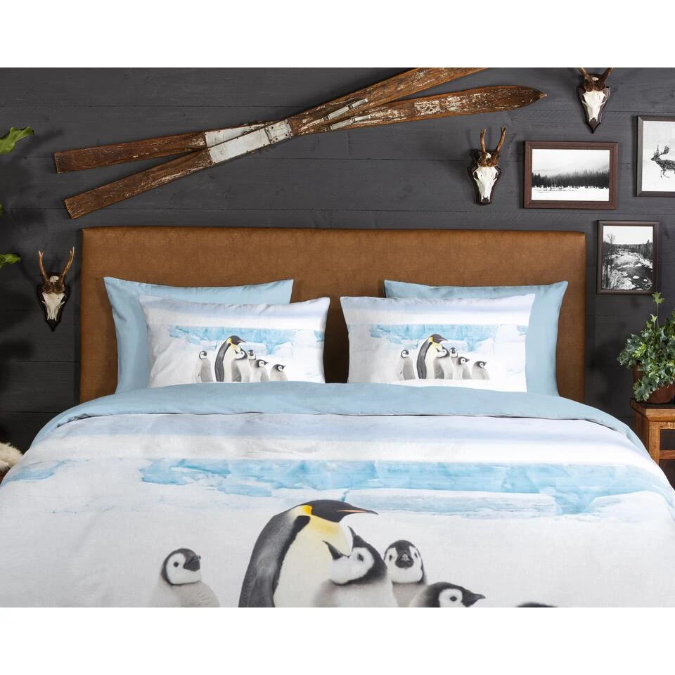 Good Morning Dekbedovertrek "Pinguin" - Wit - (200x220 Cm) - Afbeelding 3