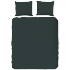 Good Morning Dekbedovertrek "Uni D.Green" - Groen - (140x220 Cm)