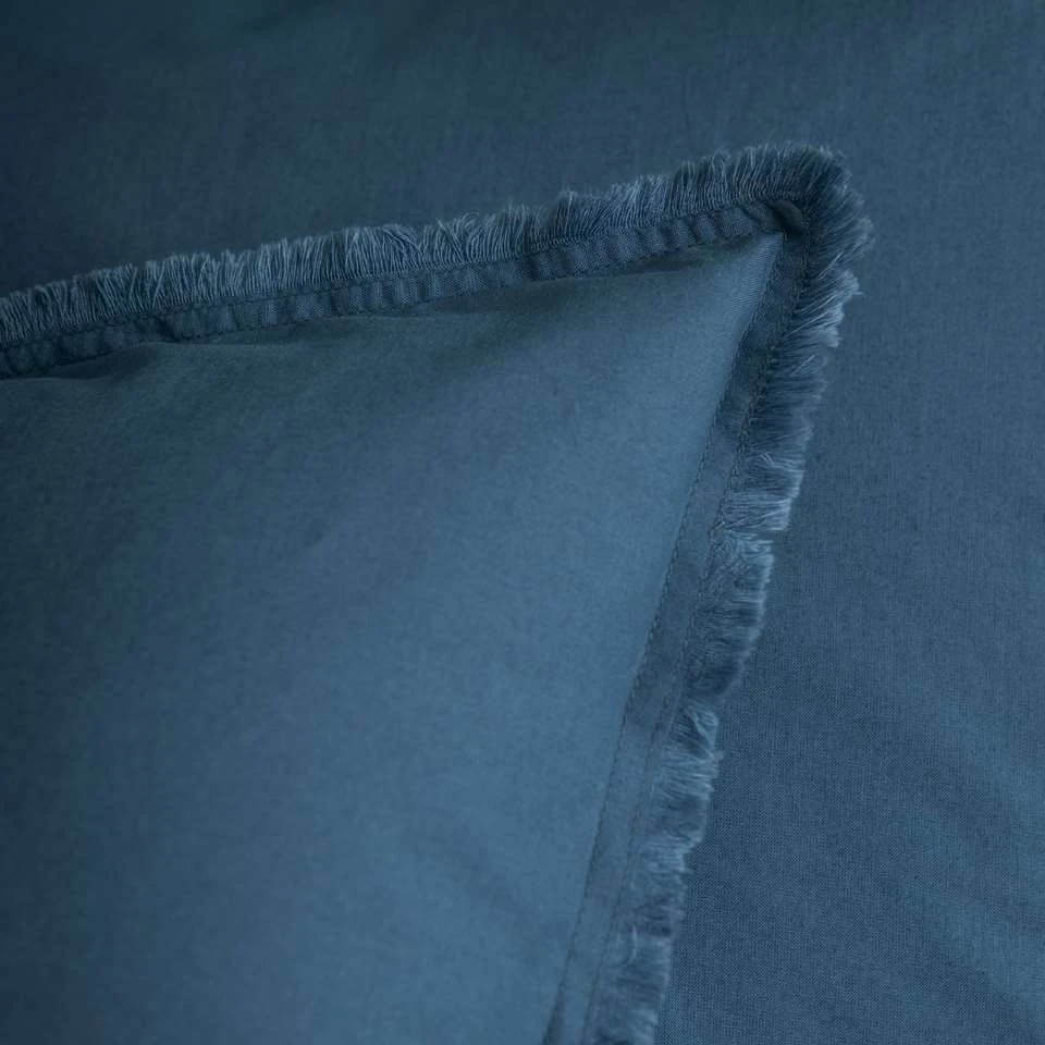 Matt & Rose Set Kussenslopen Blauw - 65 X 65 Cm - Gewassen Katoen - Afbeelding 3