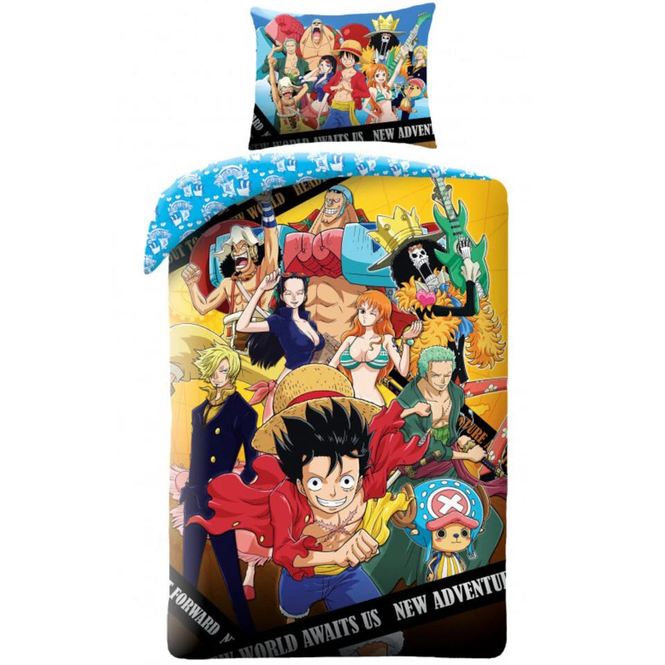 One Piece Dekbedovertrek New Adventures - Eenpersoons - 140 X 200 Cm - Katoen
