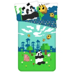 Minecraft Dekbedovertrek Explore Overworld - Eenpersoons - 140 X 200 Cm - Katoen