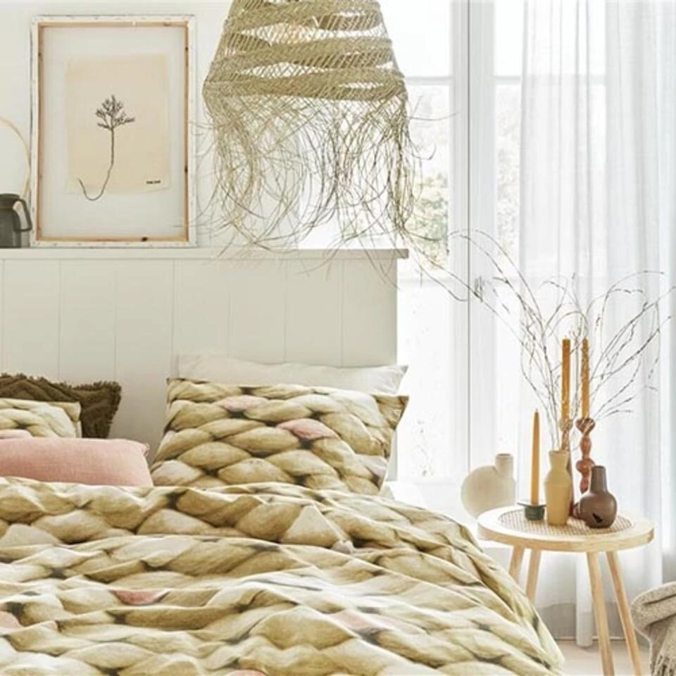 Ariadne At Home Dekbedovertrek Big Oker-2-persoons (200 X 200/220 Cm) - Afbeelding 4