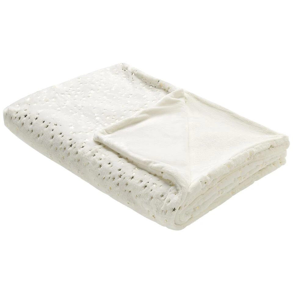 Beliani Plaid ALAZEYA - Beige Polyester