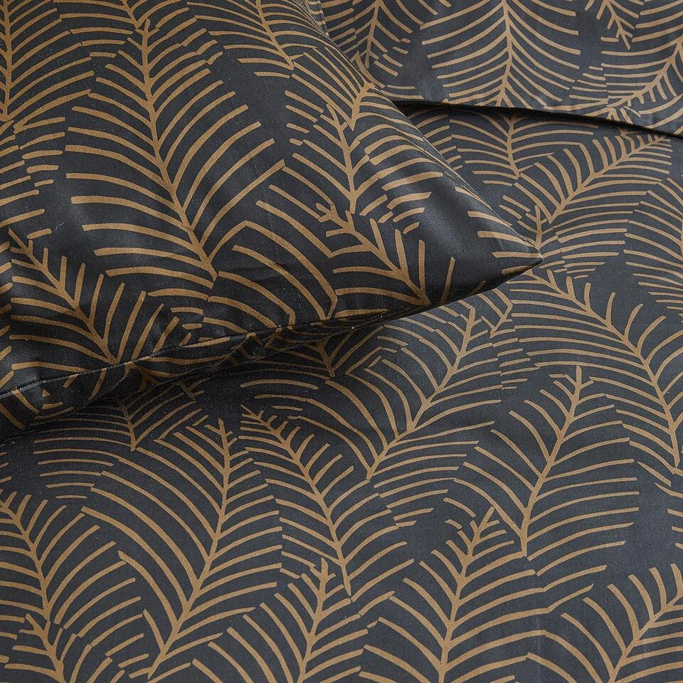 Damai Bellezza - Dekbedovertrek - Satijn - 260x200/220 Cm - Off Black - Afbeelding 3