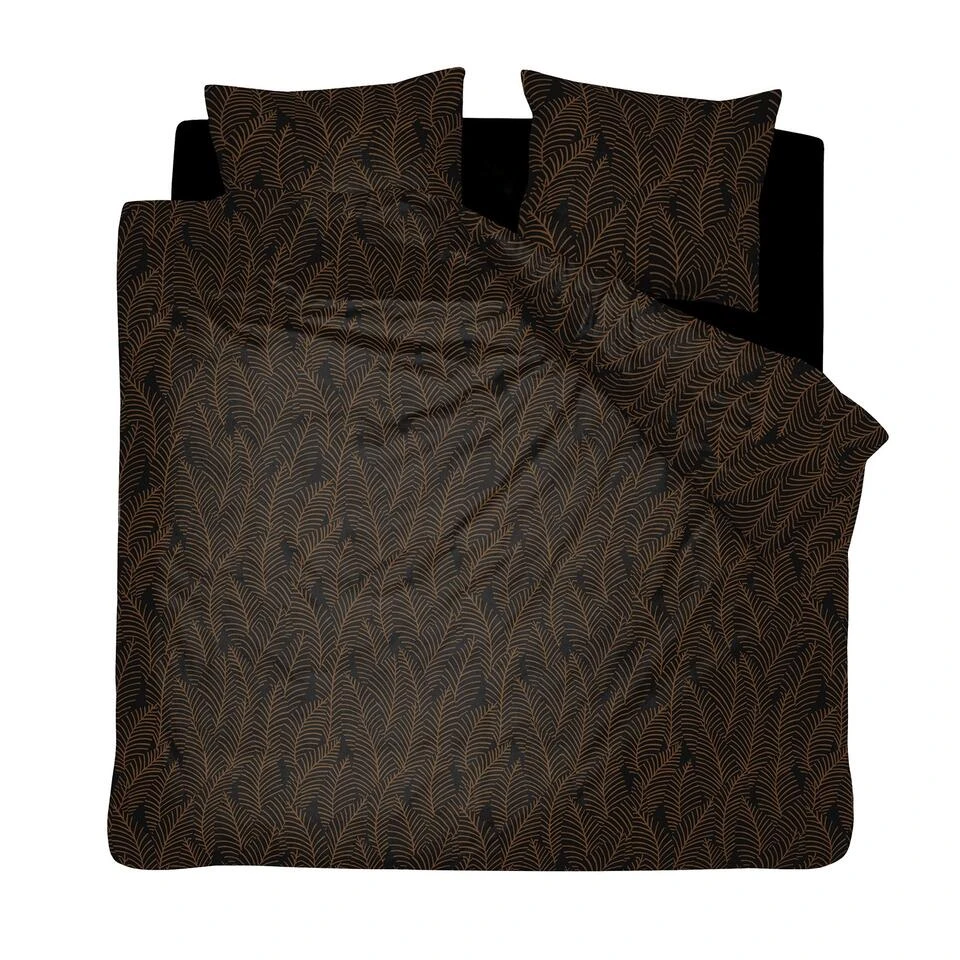 Damai Bellezza - Dekbedovertrek - Satijn - 260x200/220 Cm - Off Black