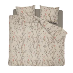 Cinderella Myrtle - Dekbedovertrek - Satijn - 200x200/220 Cm - Sand