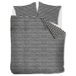 Ariadne At Home Dekbedovertrek Knit Stripes Black/White-Lits-jumeaux (240 X 2...