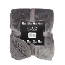 In The Mood Mardy Fleece Plaid - L200 X B150 Cm - Antraciet
