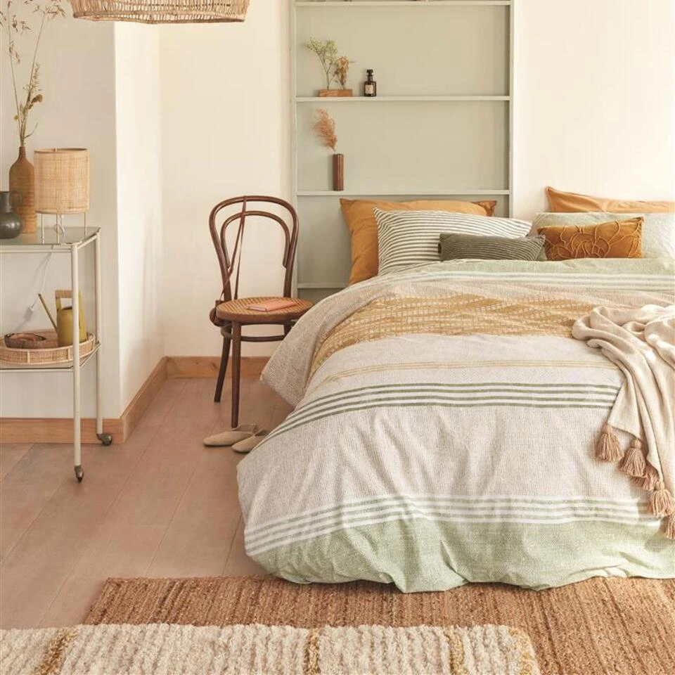 Ariadne At Home Dekbedovertrek Lin Okergeel-Lits-jumeaux (240 X 200/220 Cm) - Afbeelding 4