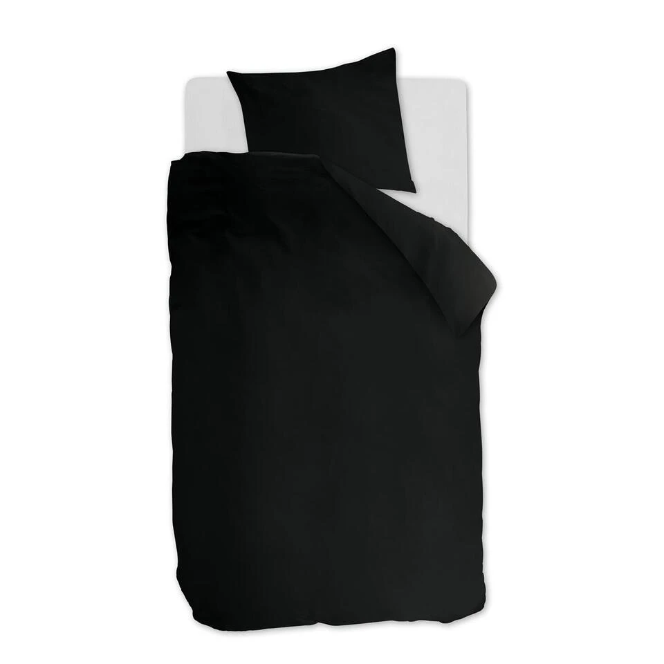 Ambiante Dekbedovertrek Uni Cotton Black-1-persoons (140 X 200/220 Cm)
