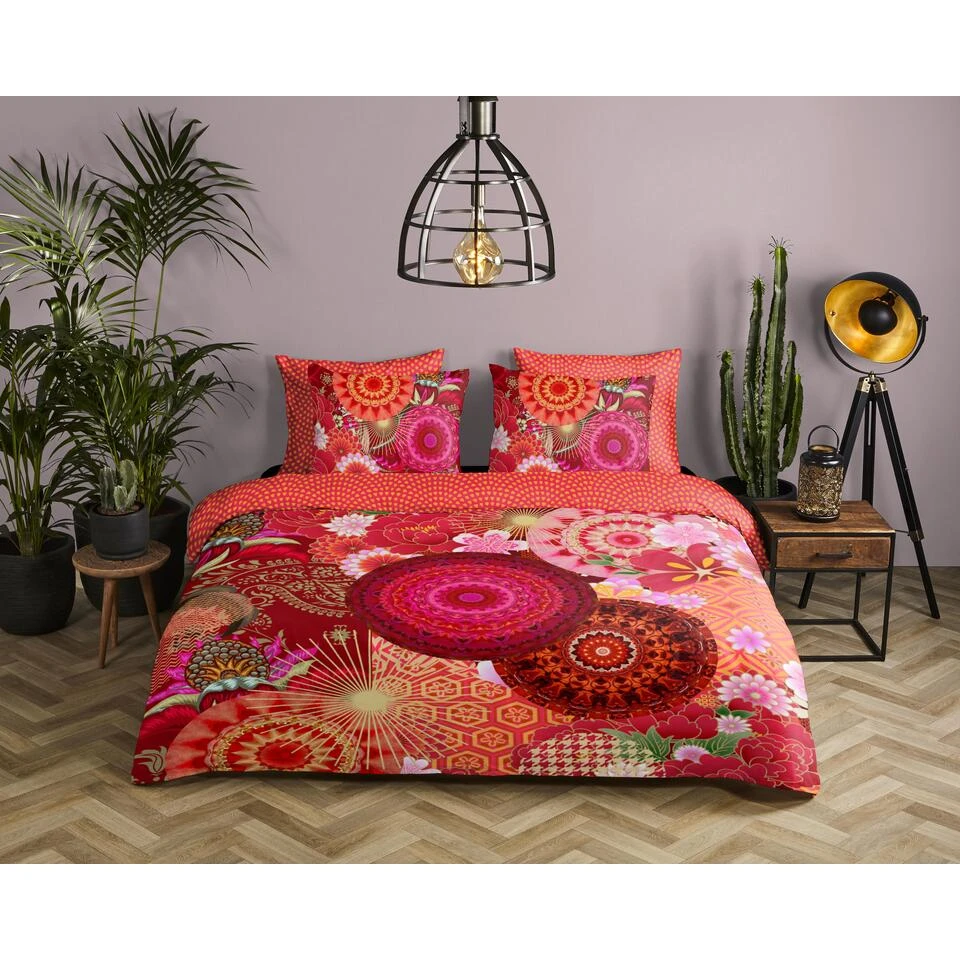HIP Dekbedovertrek "Yuki" - Rood - (200x220 Cm) - Afbeelding 2