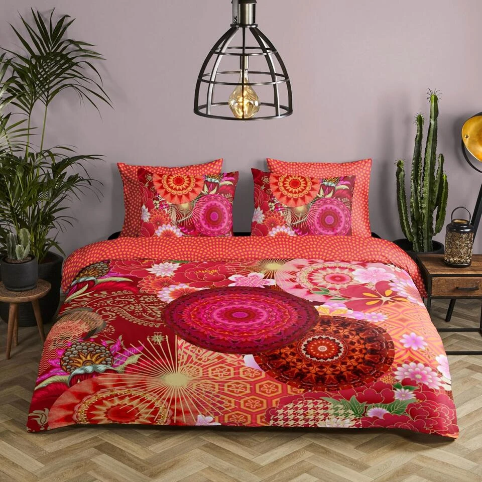 HIP Dekbedovertrek "Yuki" - Rood - (200x220 Cm) - Afbeelding 3