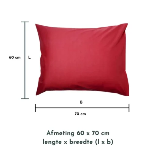Zavelo Kussenslopen - Hotelkwaliteit - Set Van 2 Stuks - Rood - 60x70cm - 100... - Afbeelding 3