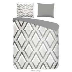 Good Morning Dekbedovertrek "Alice" - Grijs - (140x220 Cm)