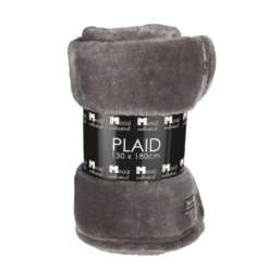In The Mood Collection Famke Fleece Plaid - 180 X 130 Cm - Antraciet