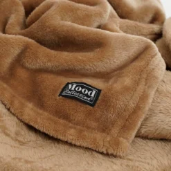 In The Mood Collection Famke Fleece Plaid - 180 X 130 Cm - Lichtbruin -Beddengoed Winkel 1000078574 0103