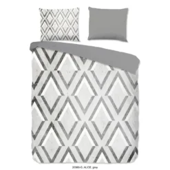 Good Morning Dekbedovertrek "Alice" - Grijs - (200x220 Cm)