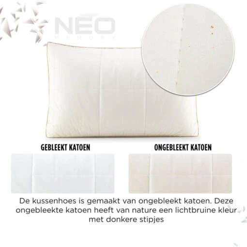 NEO Hybride Memory Foam Kussen - 40x80 Cm - Afbeelding 3
