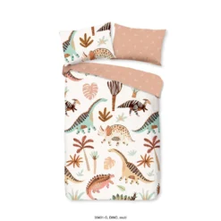 Good Morning Dekbedovertrek "Dino" - Multi - (120x150 Cm)