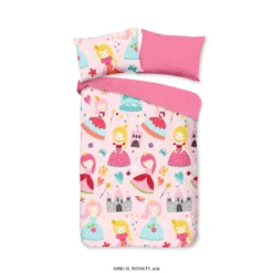 Good Morning Dekbedovertrek "Royalty" - Roze - (100x135 Cm)