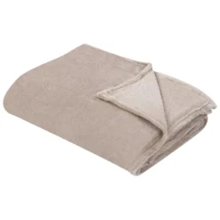 Beliani Plaid BAYBURT - Beige Polyester