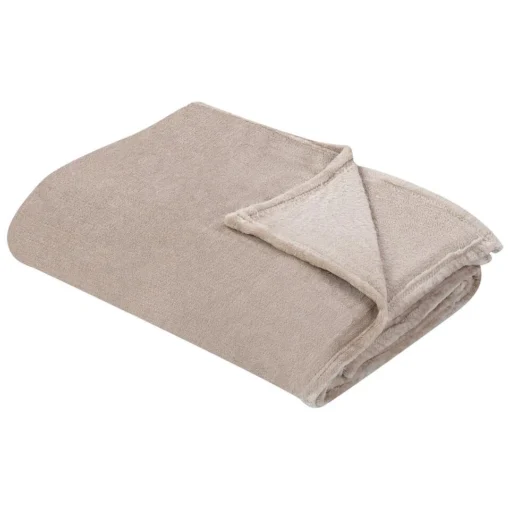 Beliani Plaid BAYBURT - Beige Polyester