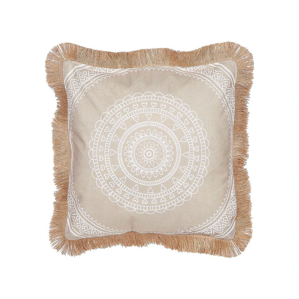 Beliani Sierkussen GERANIUM - Beige Polyester