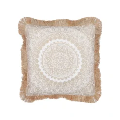 Beliani Sierkussen AGRIMONY - Beige Polyester