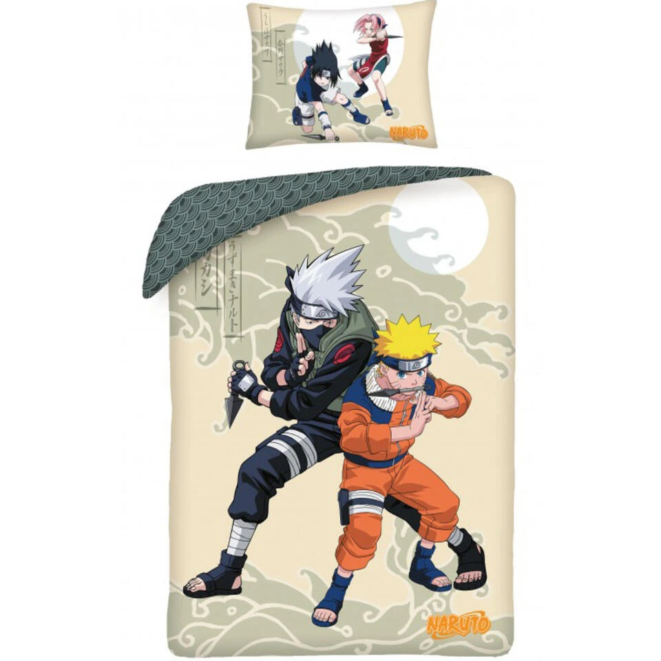 Naruto Dekbedovertrek Ultimate Fight 140 X 200 Cm + 70 X 90 Cm Katoen