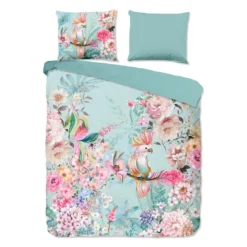 Good Morning Dekbedovertrek "Emma" - Aqua - (200x220 Cm)