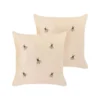 Beliani Sierkussen TALINUM - Beige Fluweel